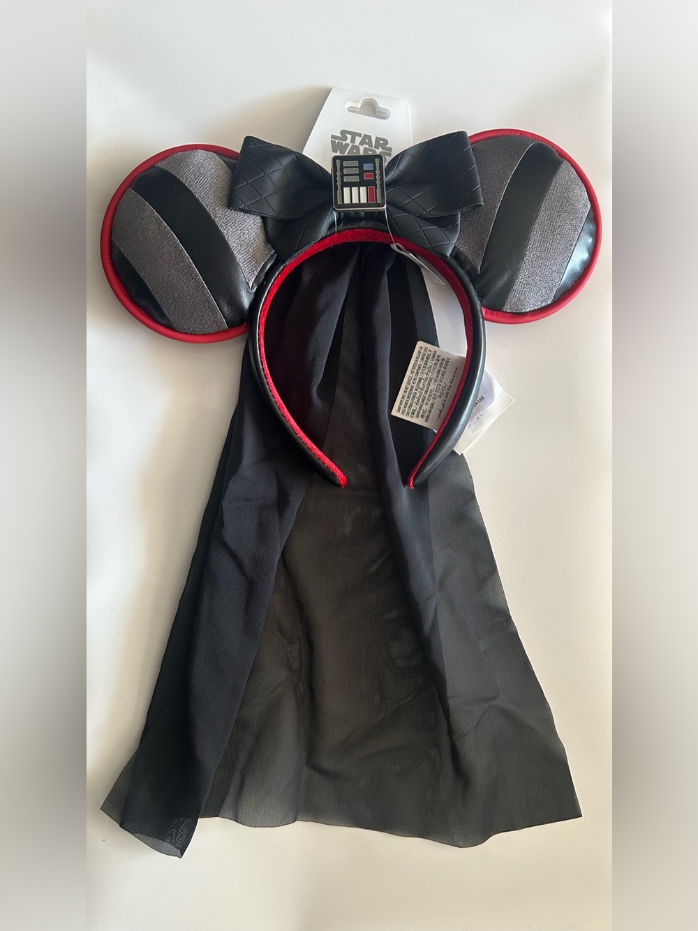 Star Wars Black and Red Darth Vader Mouse Ears Headband